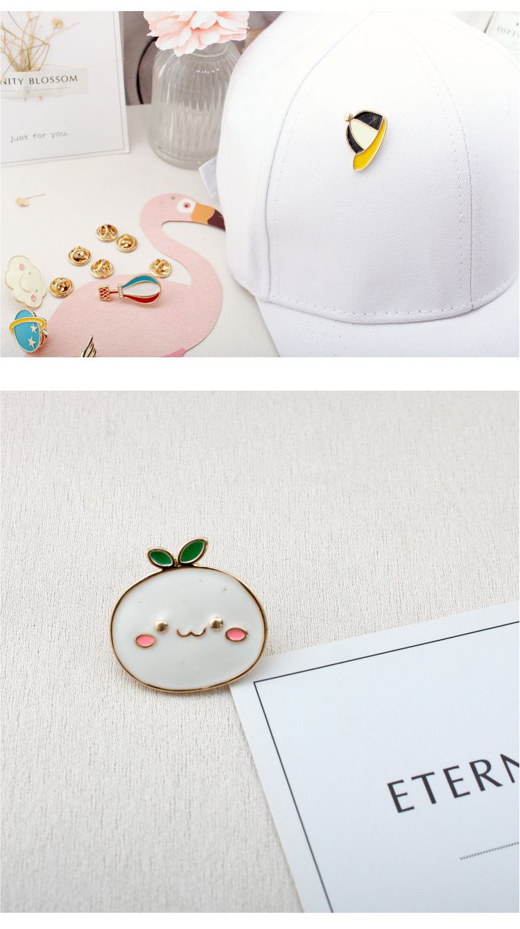 NUNNUN Nhật Bản mềm mại dễ thương búp bê pin dễ thương giọt dầu trâm cài với trang sức khăn lụa trang phục mũ - Trâm cài ghim cài áo ngọc trai