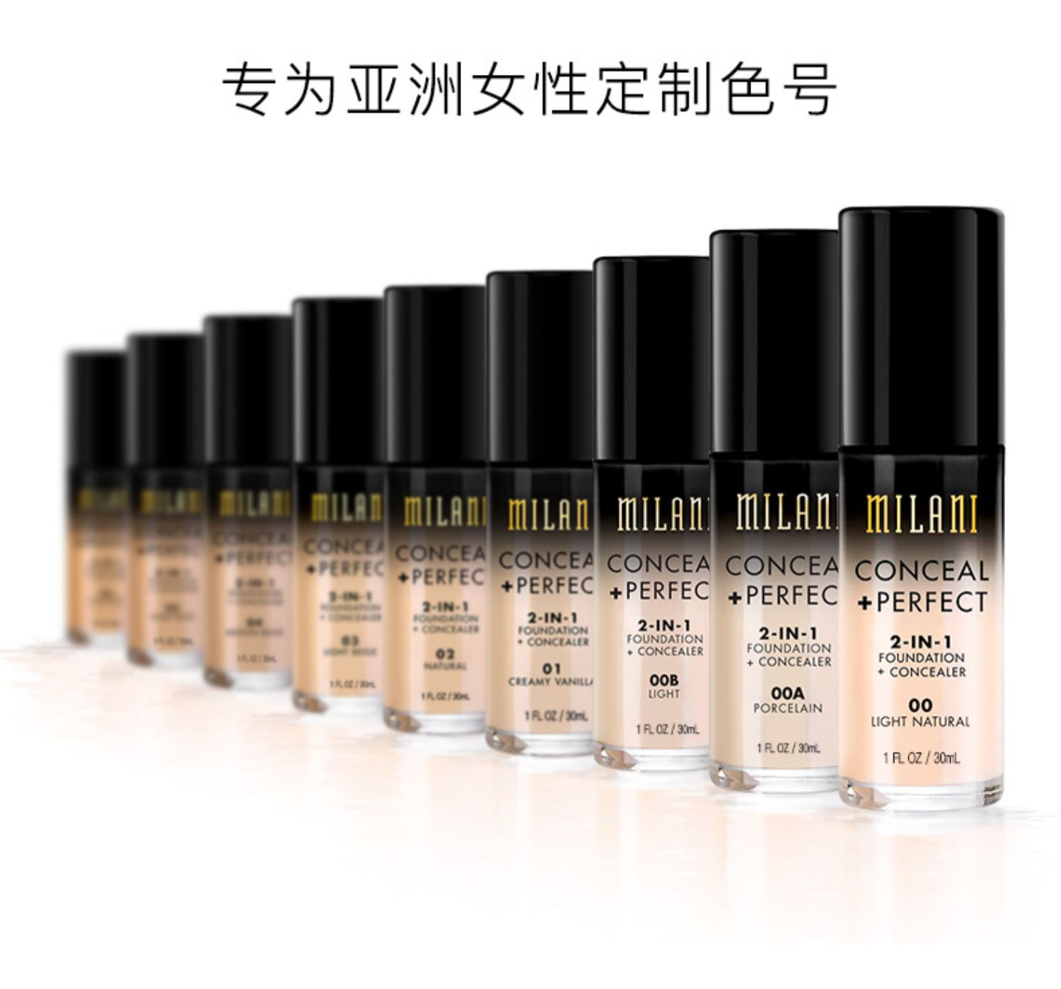 Milani Liquid Foundation Oil Control Base Makeup Trang điểm lâu trôi Da khô dưỡng ẩm Không trang điểm Trang điểm nude Mỹ Chính hãng - Nền tảng chất lỏng / Stick Foundation kem nền bb collagen