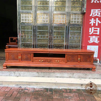 Mahogany furniture Myanmar pear Chinese TV Cabinet big fruit red sandalwood antique living room locker floor cabinet combination furniture