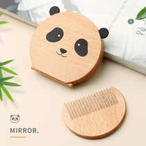 High-end wedding comb panda mirror suite combined dowry dresser mirror sandalwood comb daily gift gift