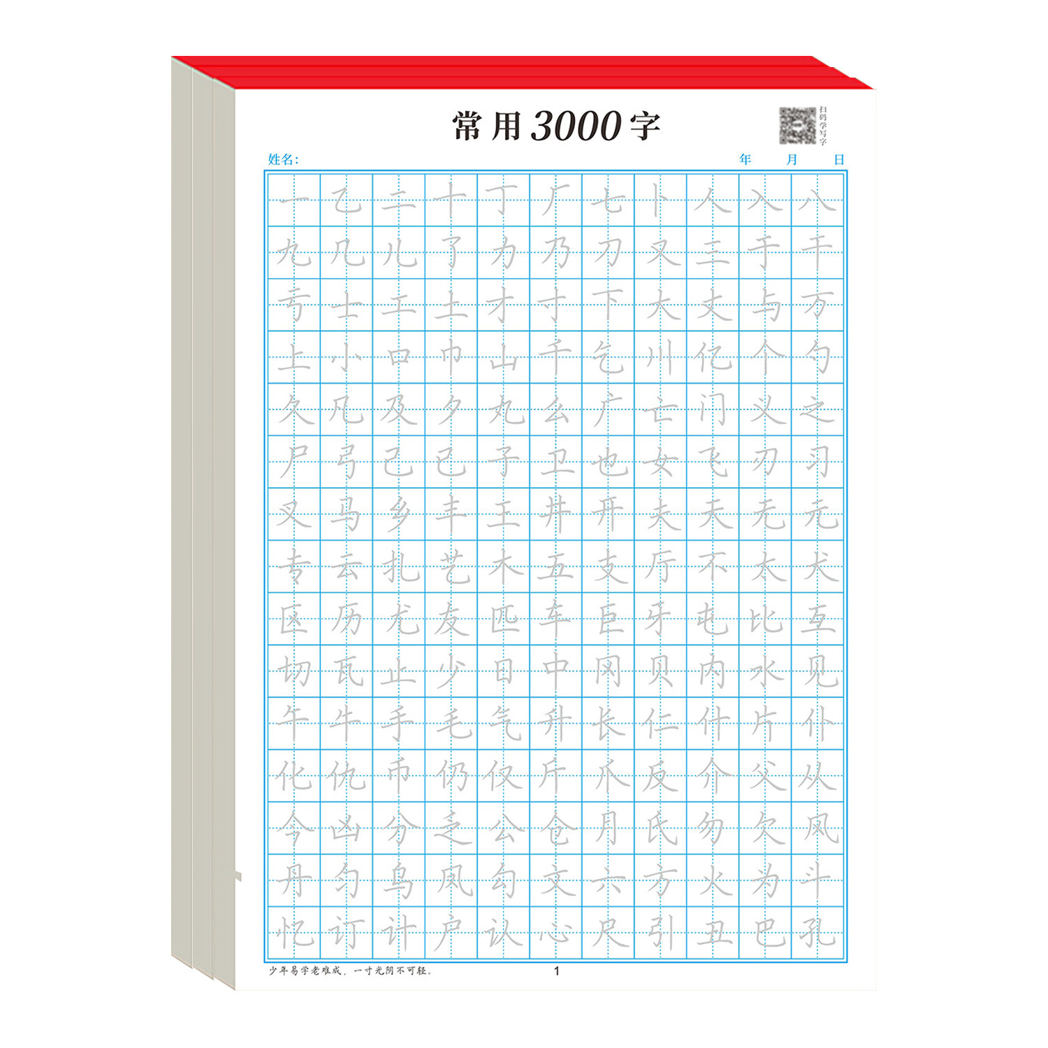 Regular Script Copybook for Adults to Practice Calligraphy, Suitable for Middle and High School Students, 3000 Commonly Used Characters, Hard Pen Calligraphy, Pen Control Training Copybook