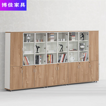Wooden office Archives with lock files lockers minimalist modern floor Stratified Cabinet Office Glass Door Cabinets