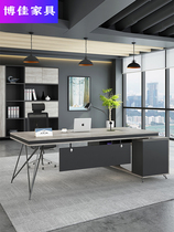 Minimalist modern owners desk single managing director executive desk chair portfolio office Grand Bandstand light extravagant