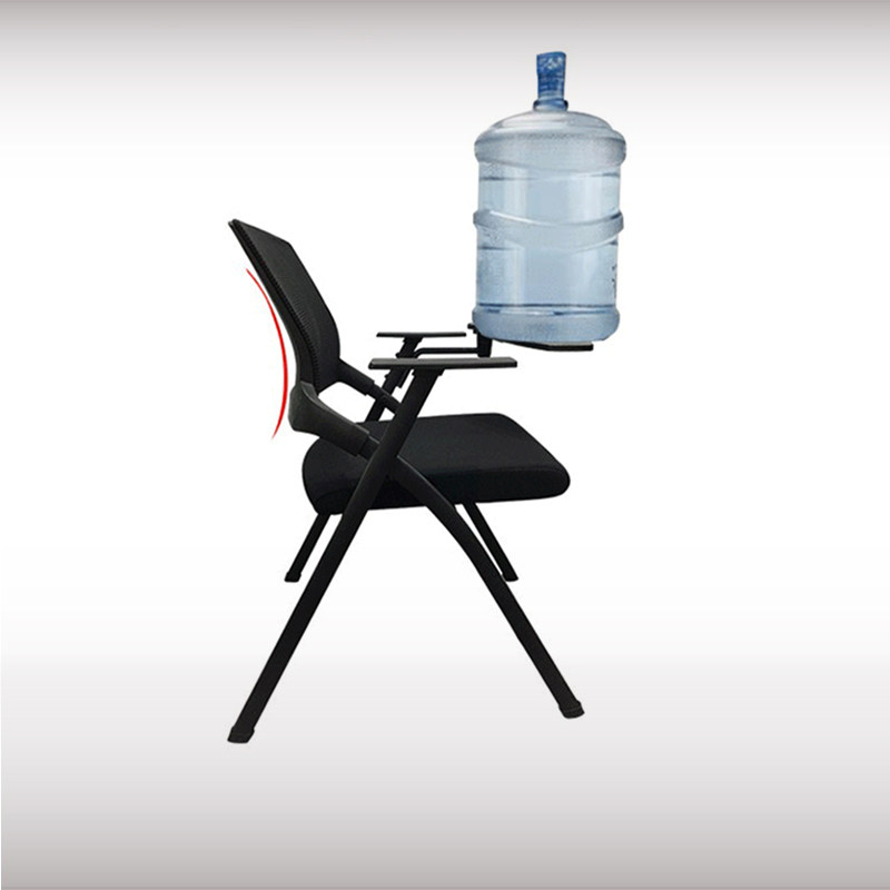 Nanning folding training conference chair with table board writing board mesh breathable black chair office student meeting chair