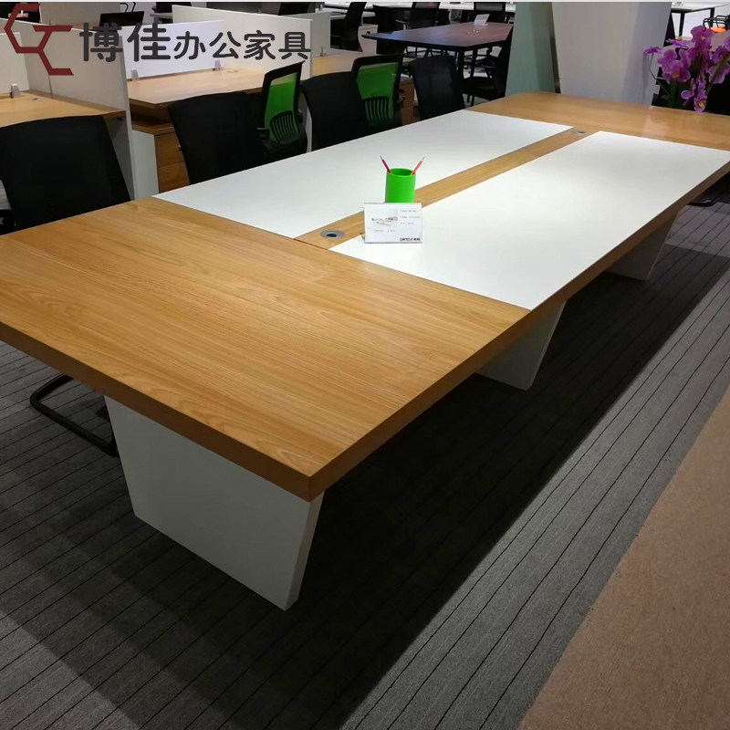 Conference table Long table Simple modern rectangular long bar conference table Long table 6-10 people Nanning conference table Long table