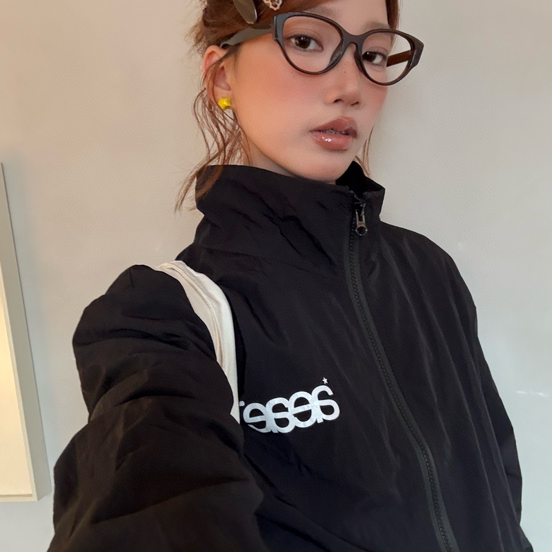 [Official Genuine Product] Aeae Early Spring Thin Jacket with Letter Print Casual Couple Outerwear Top for Women