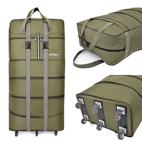 Вместительная и большая складная универсальная сумка для путешествий, багажный самолет для переезда, поворотные колеса