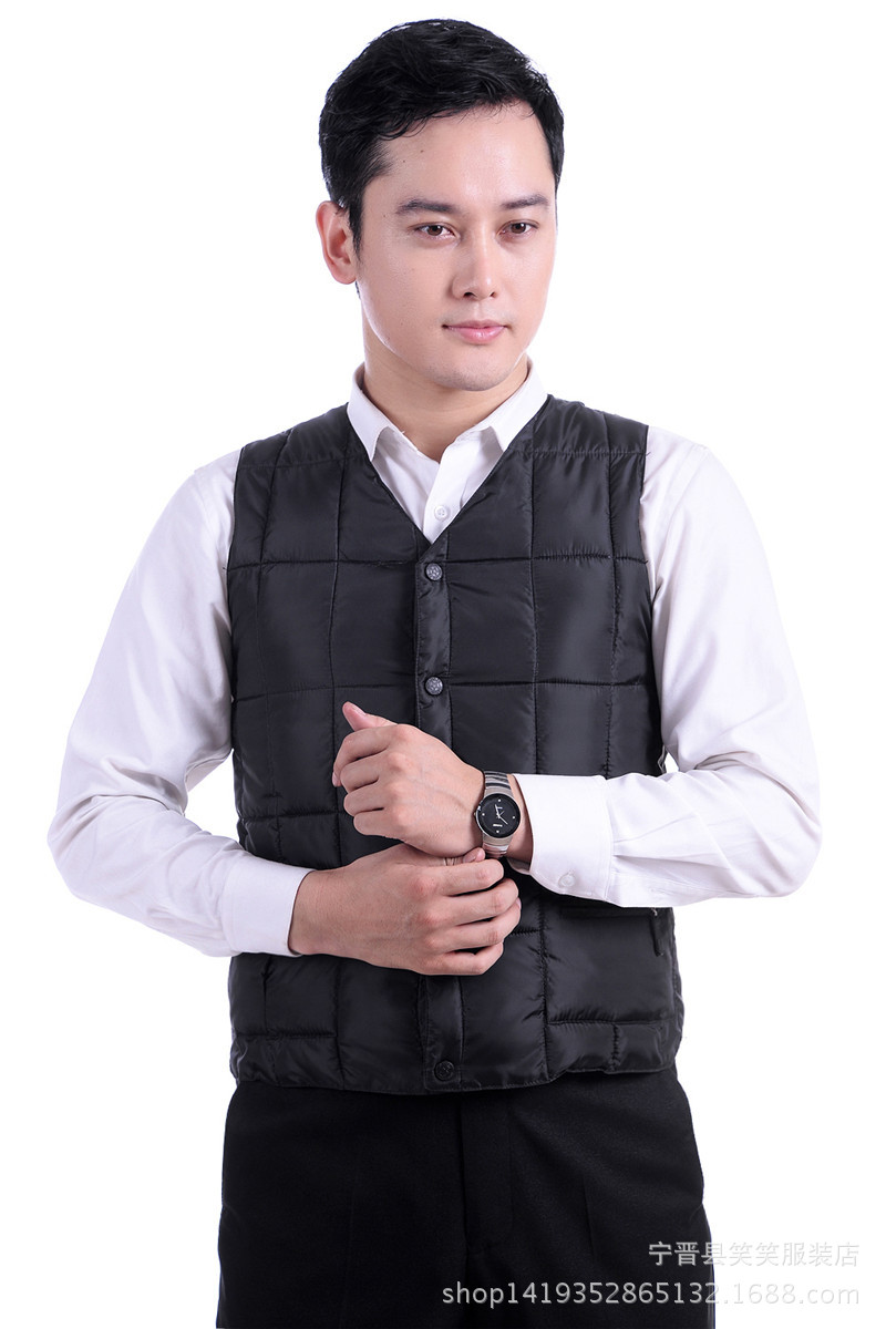 Áo vest nam trung và già xuống cotton vest nam đệm ấm mùa thu và mùa đông nam áo khoác không tay nhà sản xuất hàng loạt áo khoác mùa đông nam