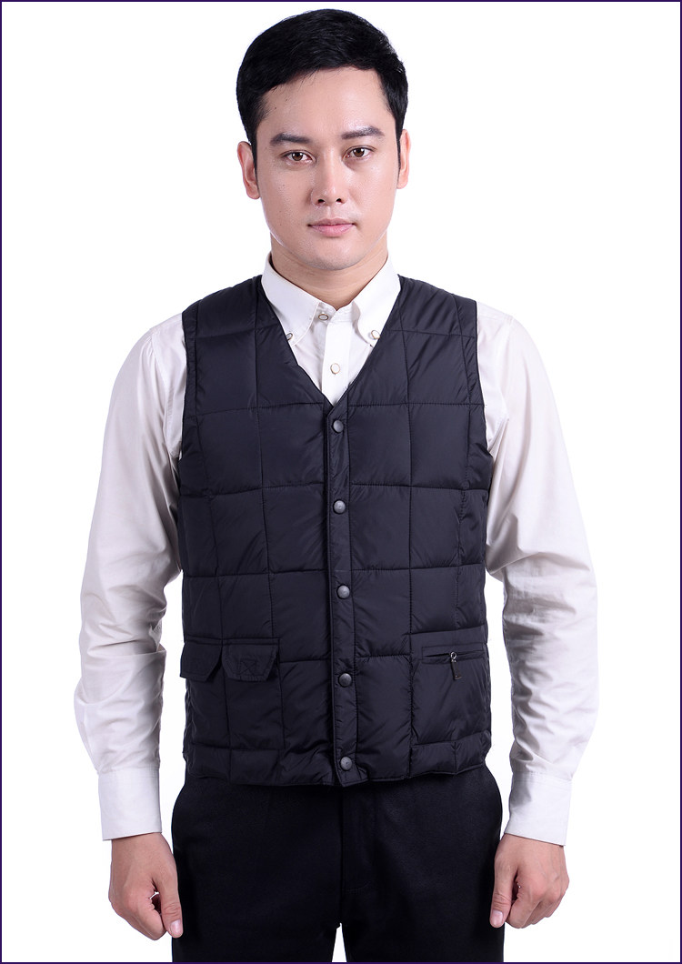 Mùa thu và mùa đông xuống áo vest nam bằng vải cotton cộng với tăng phân bón cộng với áo lót nhung ở người già để giữ ấm bên trong lớp lót áo ba lỗ tập gym nam