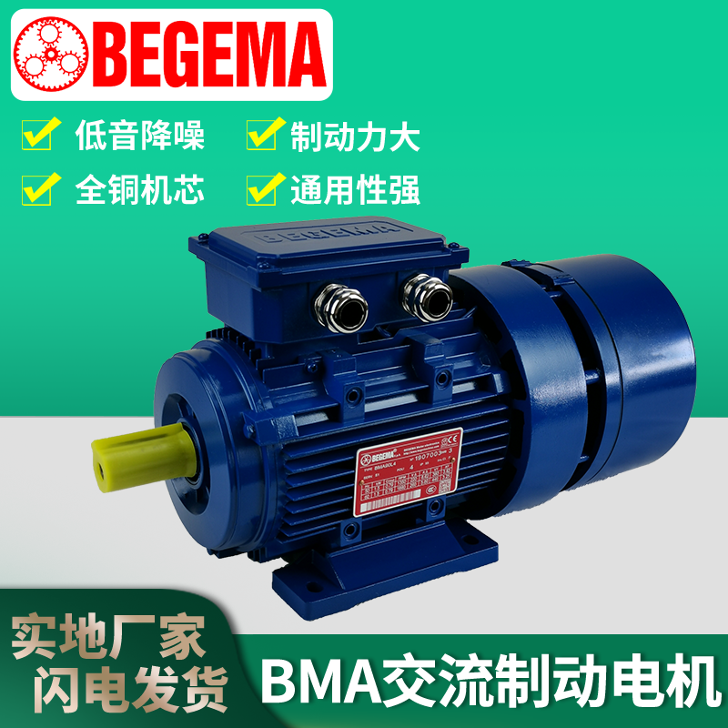 Dongguan supply BEGEMA brake motor BMA80B4 8024-0 75KW AC brake motor vertical and horizontal