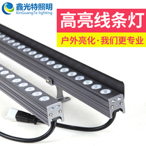 led Line light outdoor waterproof lighting project horse racing light external control full color wall washer dmx512 linear light