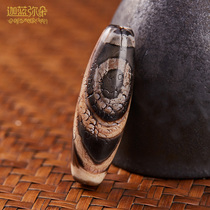 (Carblue Pearl) Tibet Tianzhu to Pure Two-Eye genuine Nine Eyes Pendant Necklace necklace with male and female Lock Bone Chain