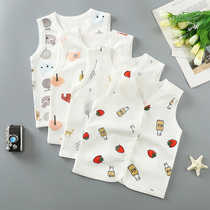Baby vest spring and Autumn wear thin cotton vest Baby toddler vest Children pony clip boy waistband woman