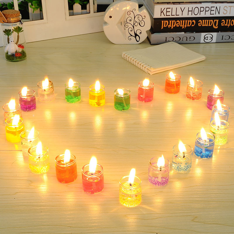 Birthday Christmas gifts for teachers and men 24 jelly candles creative romantic candlelight dinner