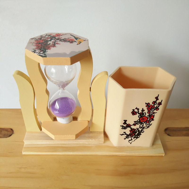 Birthday Christmas gifts for men and women teachers creative novelty students send gift-flow sand pen holders spin hourglass