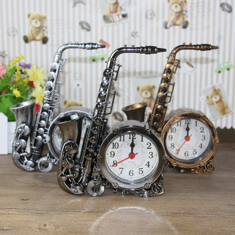 Birthday Christmas gifts for boys and girls Creative novelties Sax Model alarm clock desktop hem