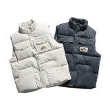 Пуховик, мужской демисезонный жилет без рукавов, утепленная куртка, свободный крой