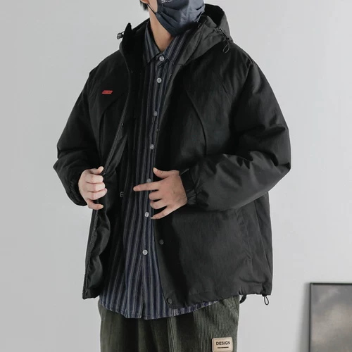 Мужская универсальная брендовая японская ретро куртка с капюшоном для отдыха, оверсайз