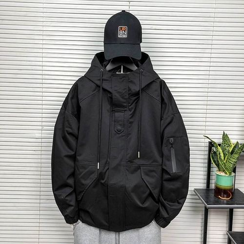 Спортивная демисезонная трендовая куртка для отдыха с капюшоном, оверсайз