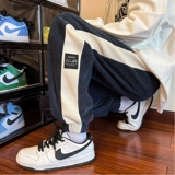 Мужские вельветовые осенние демисезонные брендовые универсальные штаны для отдыха, свободный крой, в американском стиле