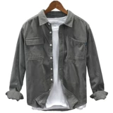 Демисезонная трендовая брендовая куртка для отдыха, вельветовая хлопковая рубашка, оверсайз