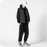 Толстовка, жилет, мужской демисезонный утепленный комплект, трендовый универсальный спортивный костюм, 3 предмета