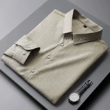 Демисезонная элитная рубашка для отдыха, с вышивкой, облегающий крой, изысканный стиль