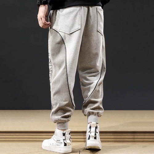 Демисезонные мужские трендовые универсальные вельветовые штаны, в корейском стиле, оверсайз