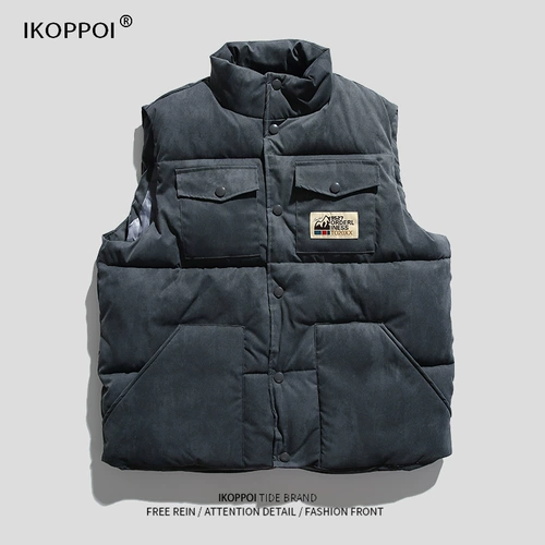 Пуховик, мужской демисезонный жилет без рукавов, утепленная куртка, свободный крой
