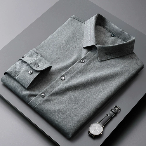 Демисезонная элитная рубашка для отдыха, с вышивкой, облегающий крой, изысканный стиль