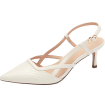 (Silent Series) Qianbaidu womens shoes new summer style fairy style exquisite one-line buckle sandals