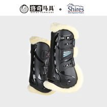 British Shires-Carbon lambswool obstacle horse leggings (front legs) Lodge harness 8219043