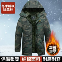 9210 Зеленый лес средней длины хлопчатобумажной одежды