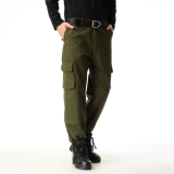 Демисезонные хлопковые износостойкие штаны, увеличенная толщина, защита от ожогов