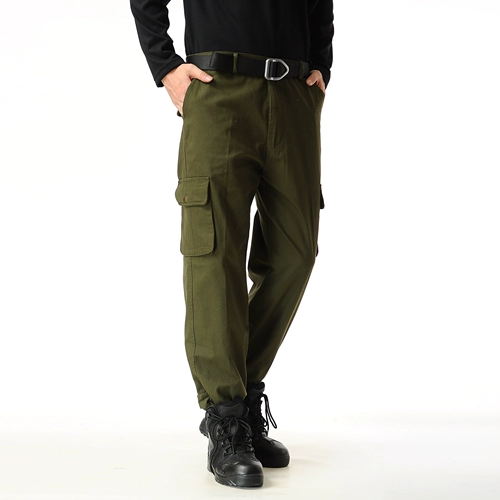 Демисезонные рабочие хлопковые износостойкие штаны, увеличенная толщина, защита от ожогов