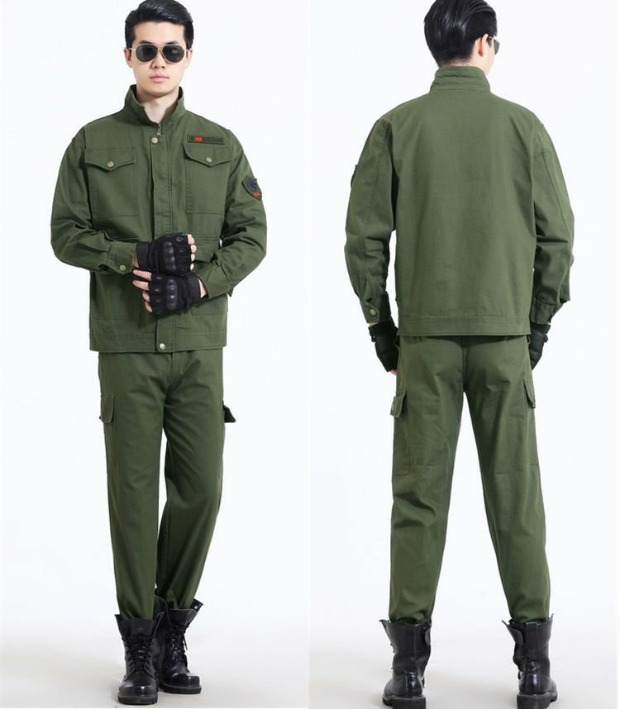 Mùa thu và mùa đông áo dài tay phù hợp với quần áo nam dày cotton bảo vệ tự động sửa chữa hàn chống cháy chống cháy mặc nhiều túi bộ đũi nam