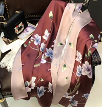Wedding dinner cheongsam scarf silk scarf female spring and autumn double double-sided buckle big shawl mother mother dual use