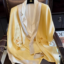 Butterfly Romance Flowers Handmade Su Embroidered Wedding Party Qipao Pan Button Genuine Silk Shawl Long And Double Dresses External Hitch Silk Scarves