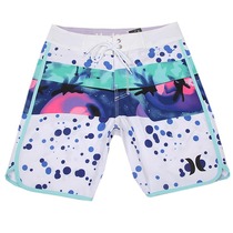 Original Single Elastic Beach Pants Men Loose Speed Dry Spa Fitness Competition Sports Casual Shorts White Swimming Trunks 50%