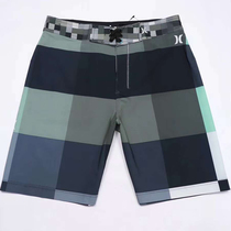Beach pants quick-dry men loose size seaside resort casual fitness shorts stretch waterproof Plaid multi-color swimming trunks
