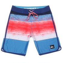Quiksilver original single stretch beach pants men loose quick dry hot spring fitness competition sports casual shorts Red