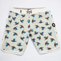 Quick-drying beach pants mens loose five can go to the seaside vacation fitness surfing shorts stretch waterproof side bag