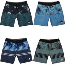 Beach pants mens quick-drying loose size five-point beach resort surfing shorts swimming trunks fitness stretch waterproof pants hairpin