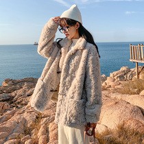 Lamb Fur Coat Women's Winter 2022 New Korean Version Long Furry Fur Fur Fur One Coat