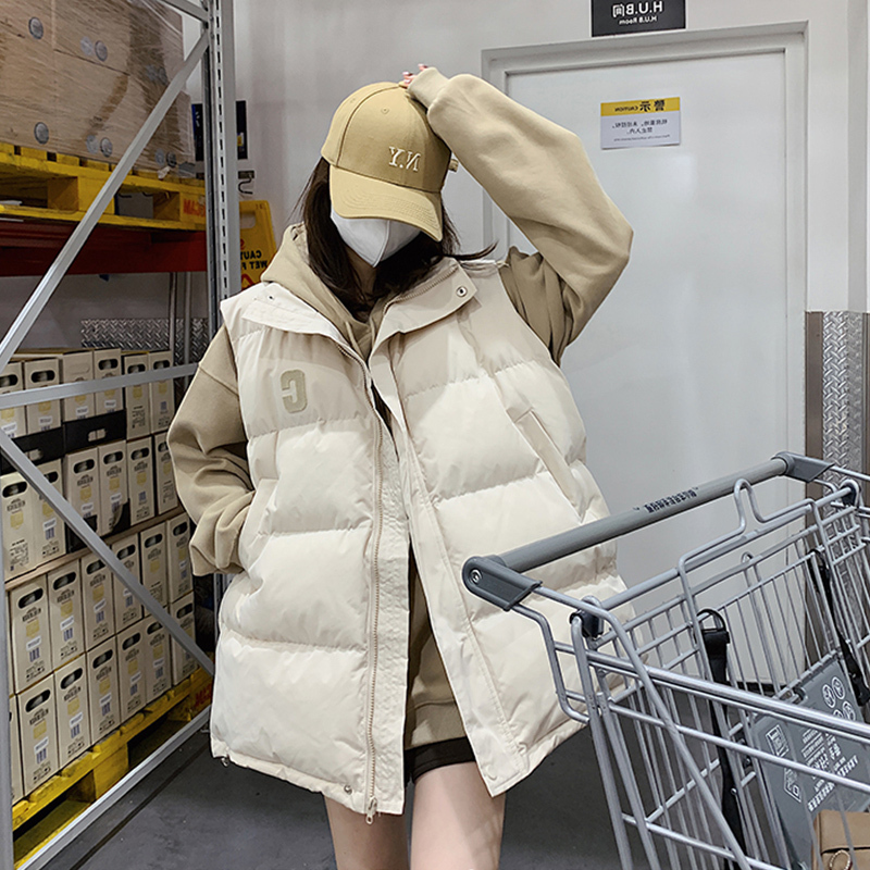 Down Vest for Women, Autumn and Winter 2025 New Style, Preppy Style, Loose Casual Vest, Versatile Outerwear, Sleeveless Jacket