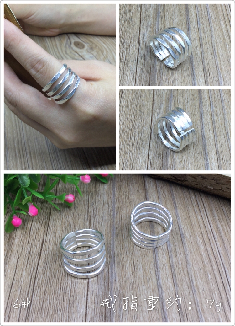 Chiang Mai, Thái Lan, thủ công chạm khắc cổ điển thủ công S925 bạc sterling bạc, nhẫn, unisex nhẫn nam đẹp