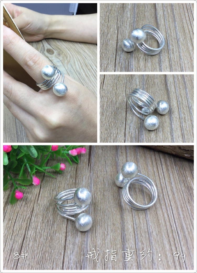Chiang Mai, Thái Lan, thủ công chạm khắc cổ điển thủ công S925 bạc sterling bạc, nhẫn, unisex nhẫn nam đẹp