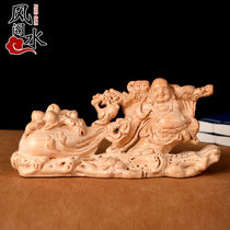 Mahogany Maitreya Buddha ornament Buddha statue ornaments Ping An Ruyi Buddha ornaments in and out of peace desktop office decoration gifts