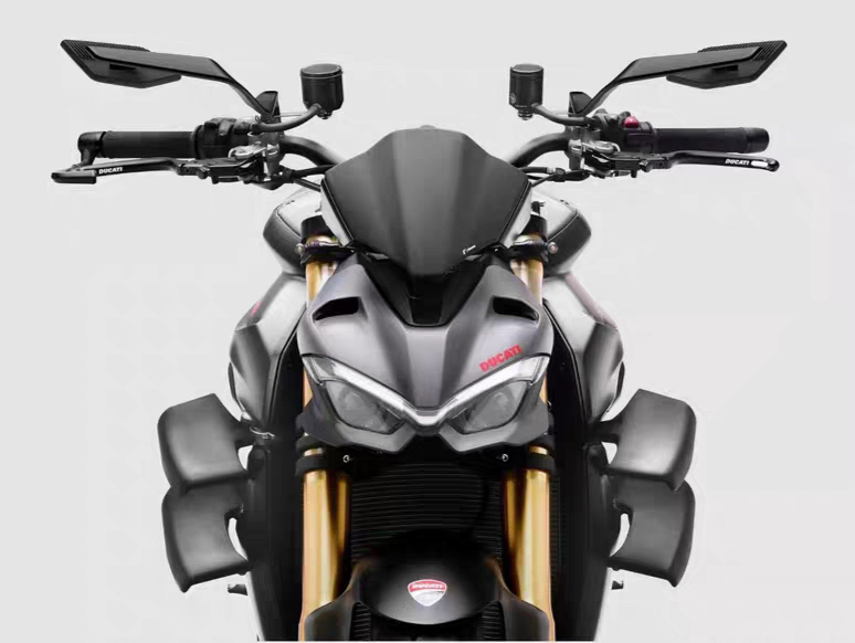 Motorcycle Street Car Modified Rearview Mirror CNC Aluminum Alloy Electric Vehicle Universal KTM Foldable Fixed Wind Wing Mirror