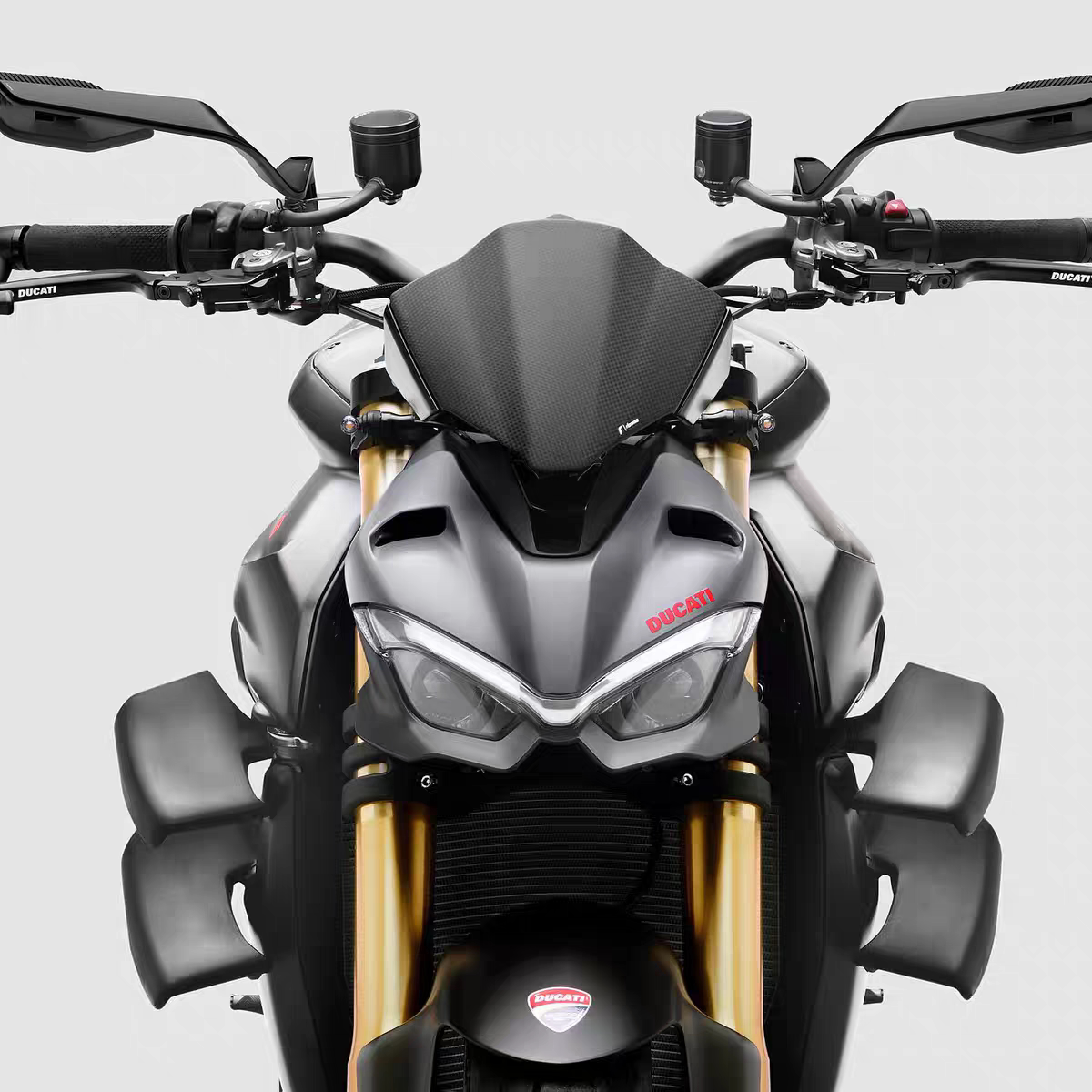 Motorcycle Street Car Modified Rearview Mirror CNC Aluminum Alloy Electric Vehicle Universal KTM Foldable Fixed Wind Wing Mirror